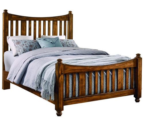 Vaughan-Bassett Maple Road King Slat Poster Bed in Antique Amish image