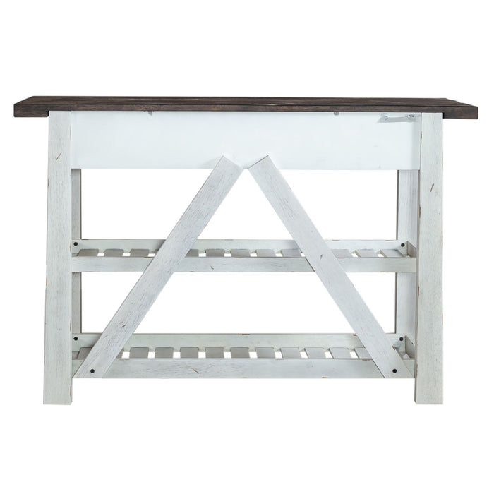 Farmhouse Server in White/Oak