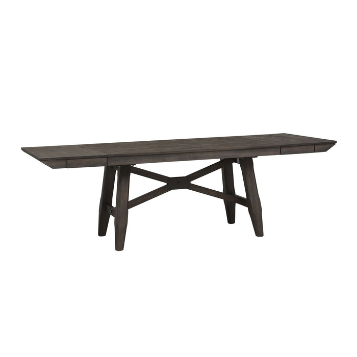 Double Bridge Optional 6 Piece Trestle Table Set