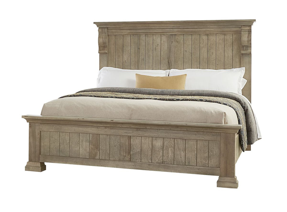 Vaughan Bassett Carlisle Queen Corbel Bed in Natural Grey image