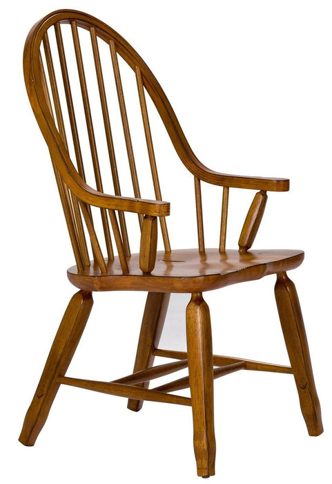 Liberty Furniture Treasures Bow Back Arm Chair in Oak (Set of 2)