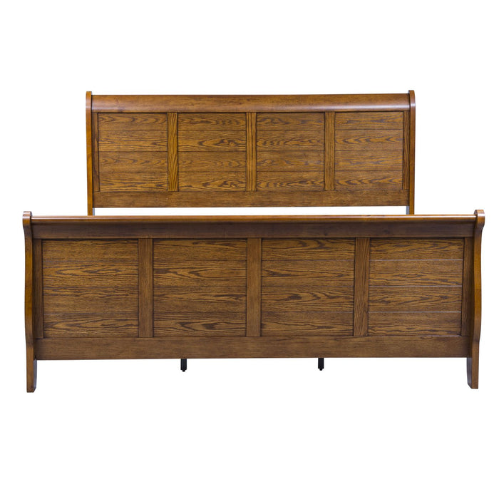 Grandpas Cabin King Sleigh Bed, Dresser & Mirror, Night Stand