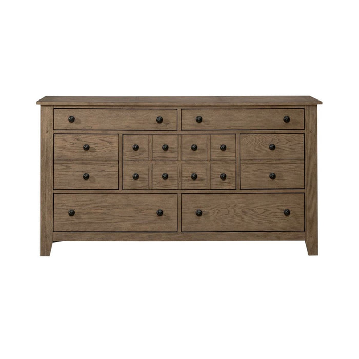 Liberty Furniture Grandpas Cabin 7 Drawer Dresser in Sandstone
