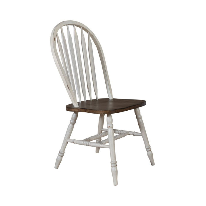 Liberty Furniture Carolina Crossing Windsor Side Chair in White (Set of 2)