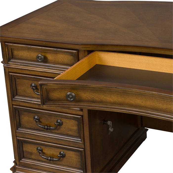Liberty Amelia Jr Executive Desk in Antique Toffee
