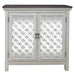 Liberty Furniture Westridge 2 Door Accent Cabinet in Wire Brushed Gray and White image