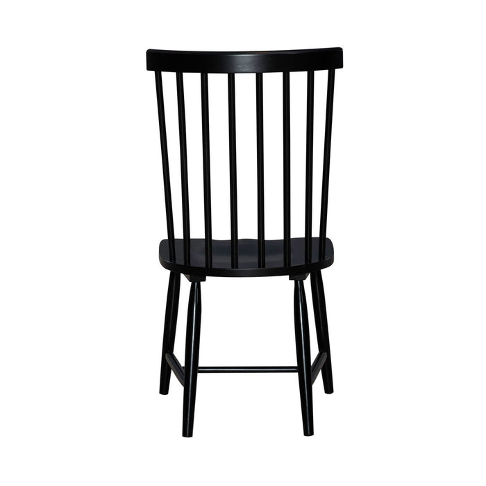 Liberty Furniture Capeside Cottage Spindle Back Side Chair (Set of 2) in Royal Black