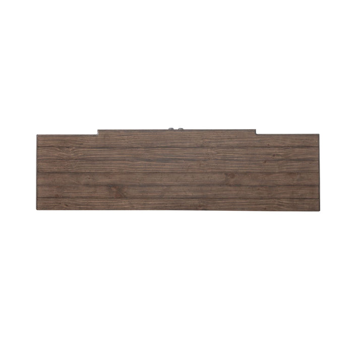 River Place Breakfront Server in Riverstone Gray & Tobacco