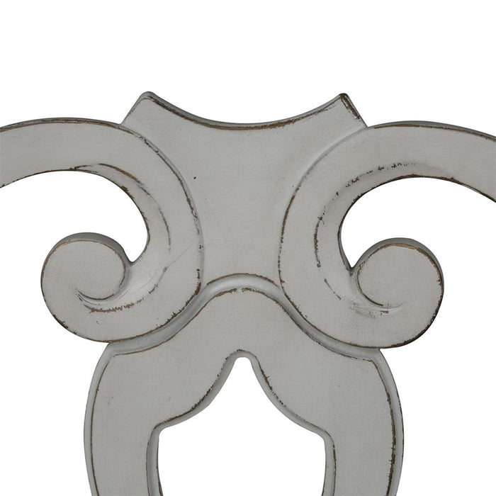 Liberty Furniture Magnolia Manor Splat Back Side Chair in Antique White (Set of 2)