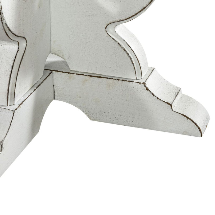 Liberty Magnolia Manor Round End Table in Antique White