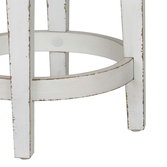 Magnolia Manor Console Swivel Stool in Antique White