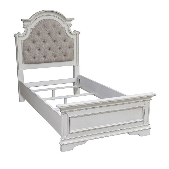 Liberty Magnolia Manor Twin Upholstered Bed in Antique White