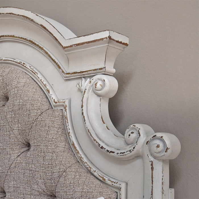 Liberty Magnolia Manor Twin Upholstered Bed in Antique White