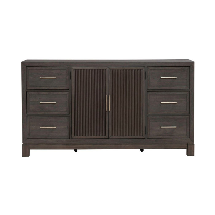 Liberty Furniture Modern Edge 2 Door 6 Drawer Dresser in Caffe image