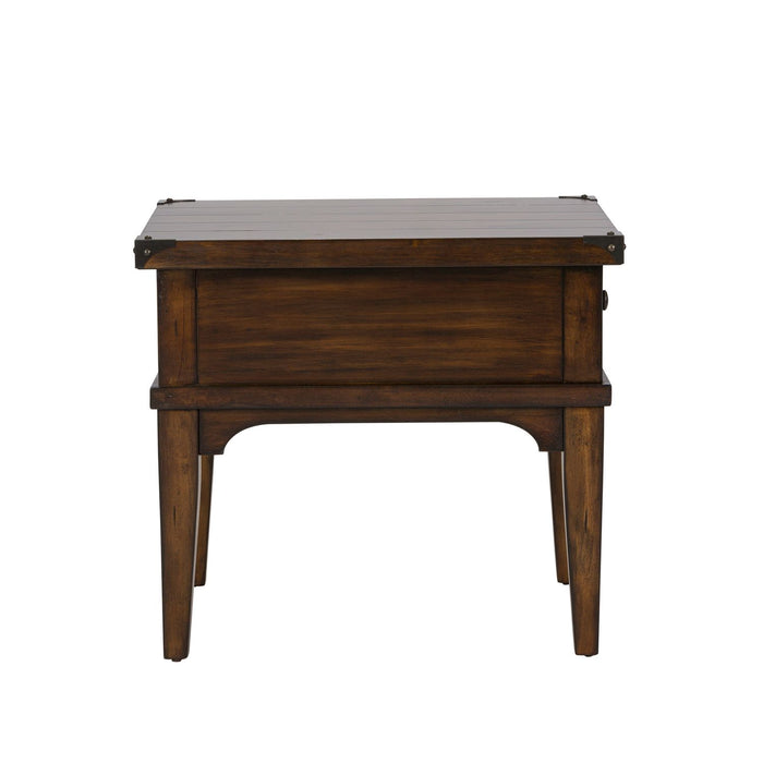 Aspen Skies End Table in Russet Brown