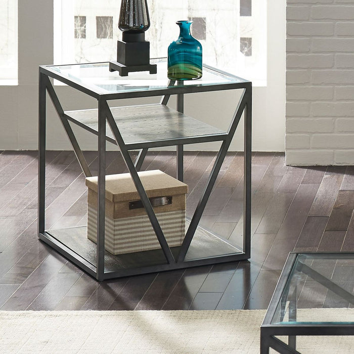 Liberty Furniture Arista End Table in Cobblestone Brown