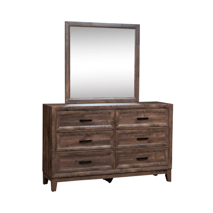 Ridgecrest King Panel Bed, Dresser & Mirror, Night Stand