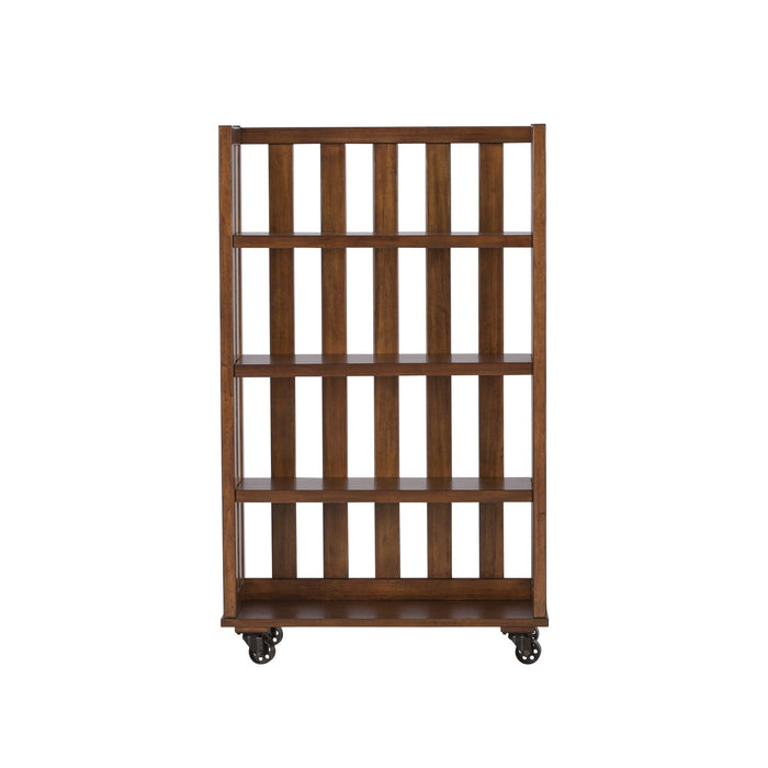 Arlington House Open Bookcase in Cobblestone Brown