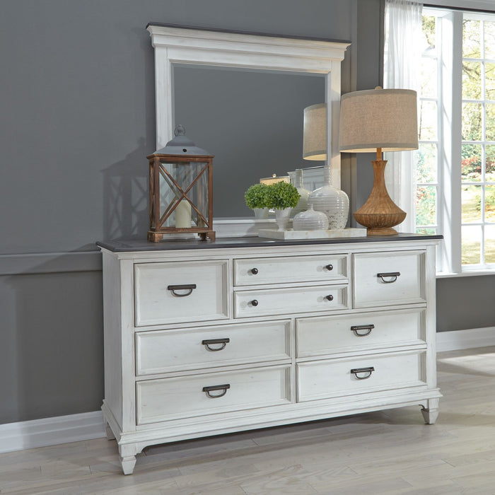 Allyson Park King California Panel Bed, Dresser & Mirror