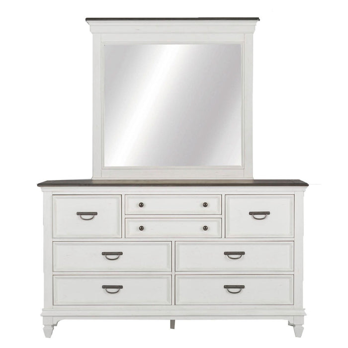 Allyson Park King California Panel Bed, Dresser & Mirror