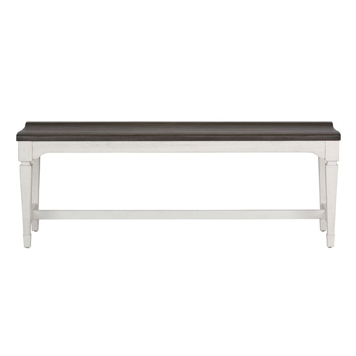 Liberty Furniture Allyson Park Wood Seat Bench in Wirebrushed White