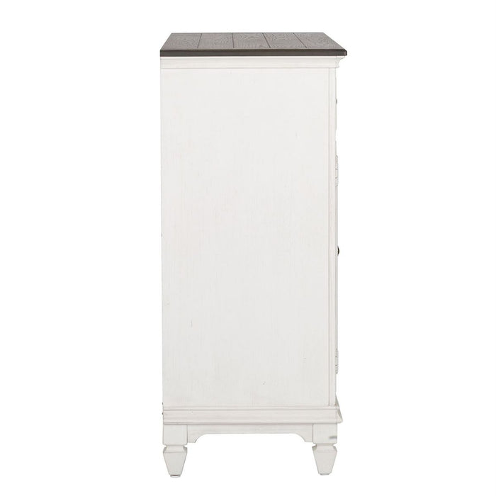 Liberty Furniture Allyson Park Buffet in White with Charcoal