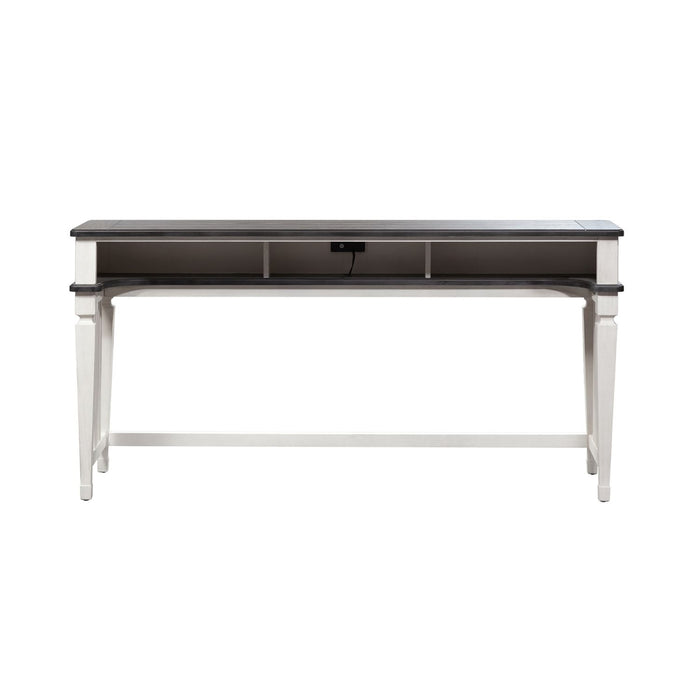 Allyson Park Console Bar Table in Wirebrushed White