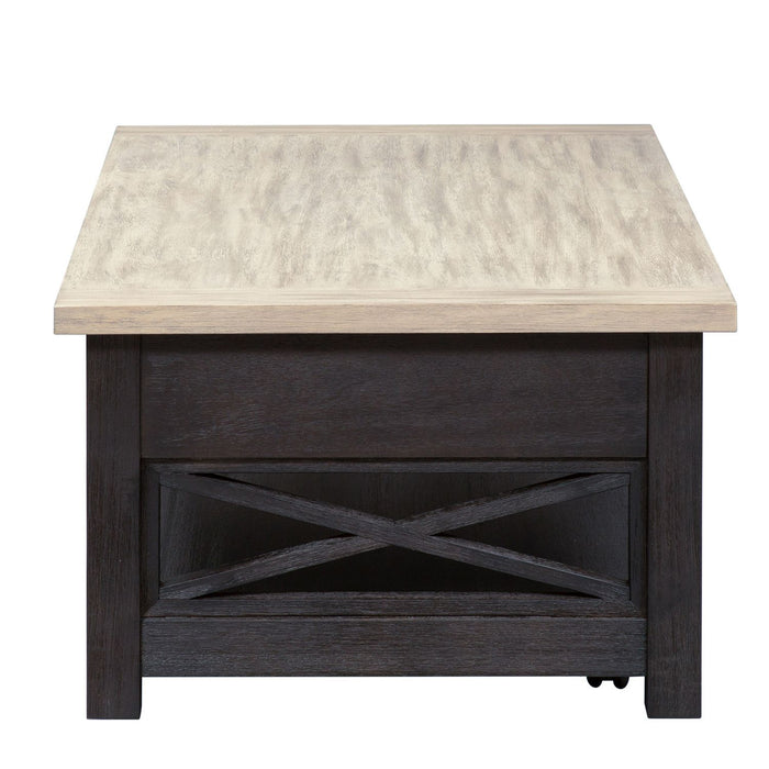 Heatherbrook Lift Top Cocktail Table in Charcoal and Ash