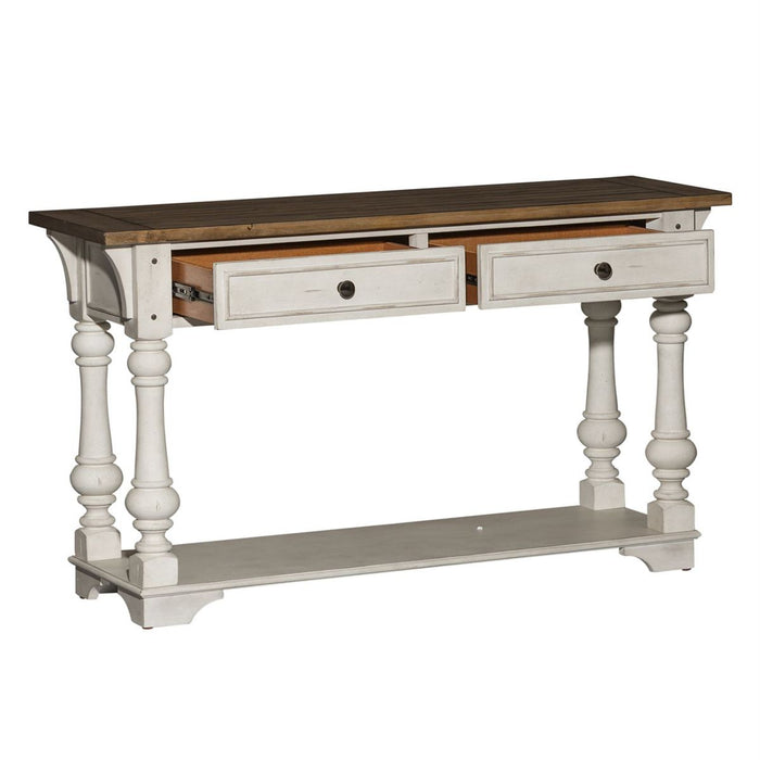 Liberty Morgan Creek Sofa Table in Antique White