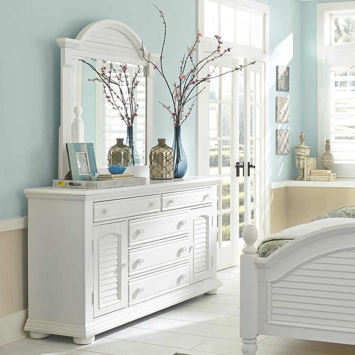 Summer House I Queen Panel Bed, Dresser & Mirror