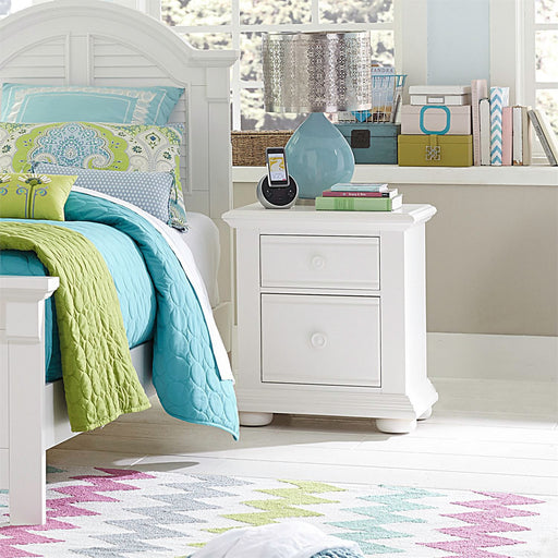 Liberty Furniture Summer House 2 Drawer Nightstand in Oyster White image