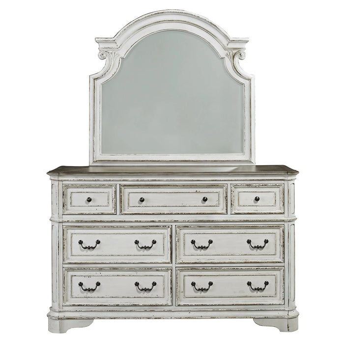 Magnolia Manor Uph Sleigh Bed, Dresser & Mirror, Night Stand image