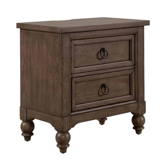 Americana Farmhouse King Sleigh Bed, Dresser & Mirror, N/S