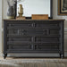 Liberty Furniture Americana Farmhouse 9 Drawer Dresser in Black image