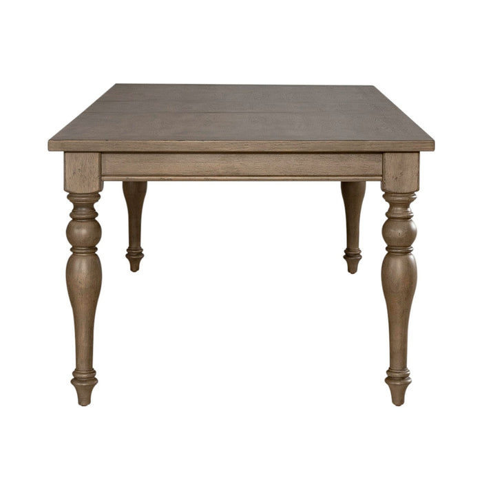 Americana Farmhouse Rectangular Leg Table in Dusty Taupe & Black