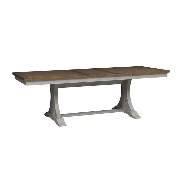 Farmhouse Reimagined 6 Piece Trestle Table Set