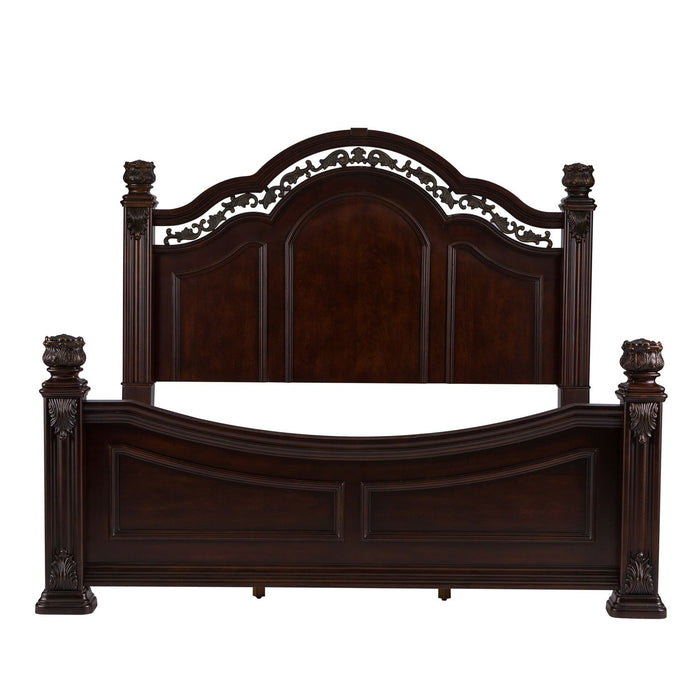 Messina Estates King Poster Bed, Dresser & Mirror, Chest, Night Stand
