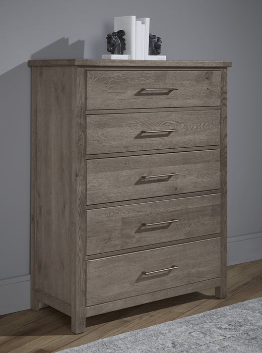 Vaughan Bassett Dovetail 5-Drawer Chest in Mystic Grey