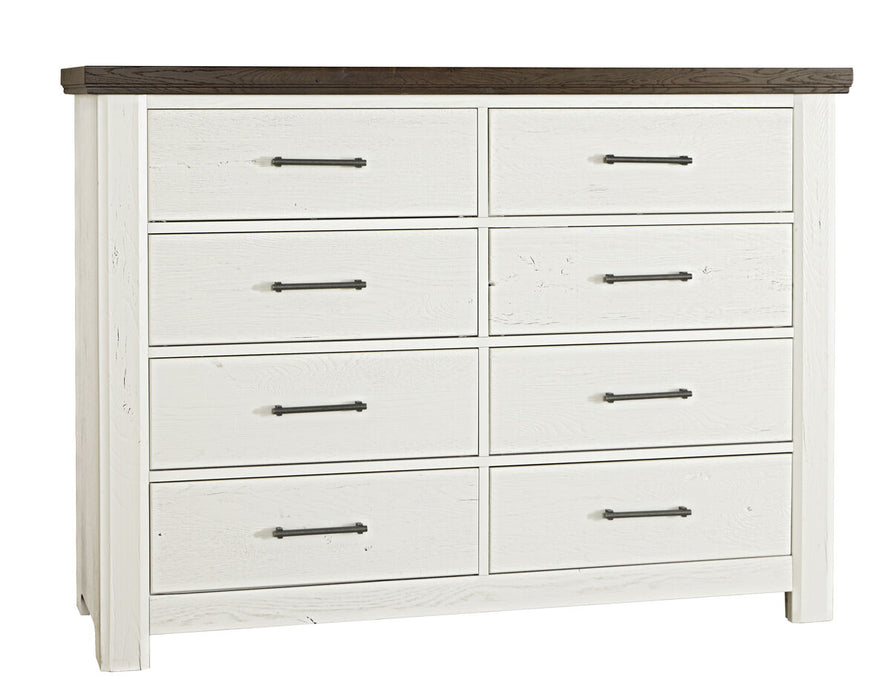Vaughan Bassett Yellowstone 8 Drawer Dresser in White & Buckskin image