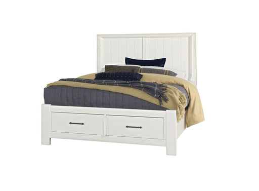 Vaughan Bassett Yellowstone King Panel Storage Bed in White & Buckskin image