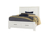 Vaughan Bassett Yellowstone Queen Panel Storage Bed in White & Buckskin image