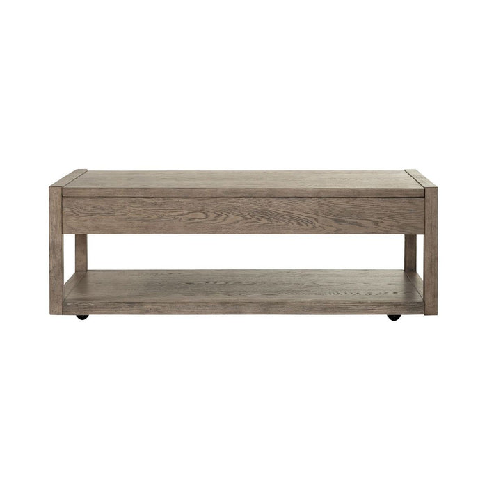 Liberty Furniture Bartlett Field Cocktail Table in Dusty Taupe