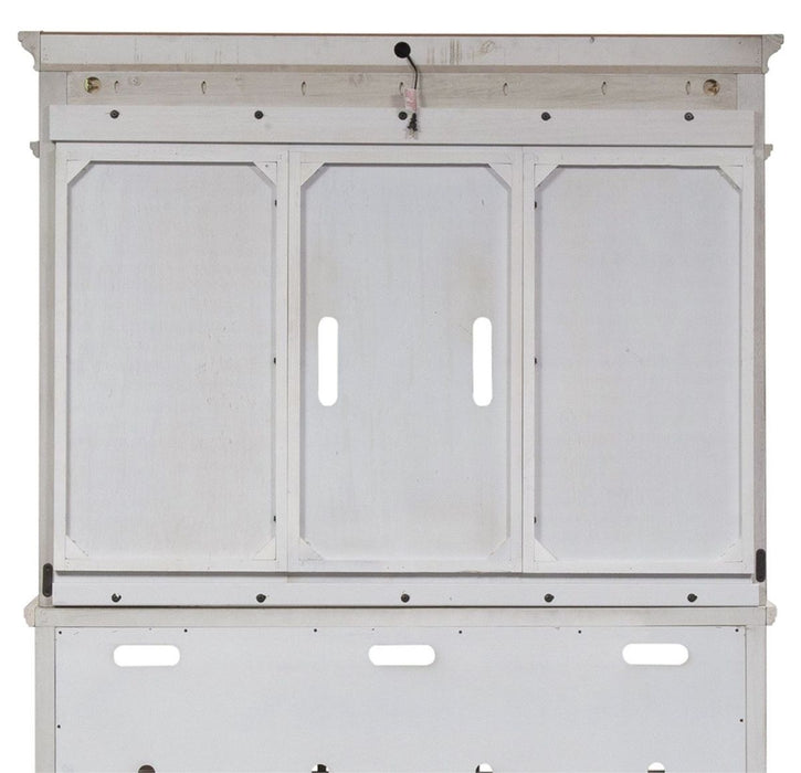 Liberty Heartland 66" Entertainment Center with Piers in Antique White