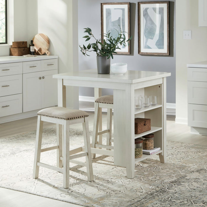 Brook Creek 3 Piece Counter Set - White image