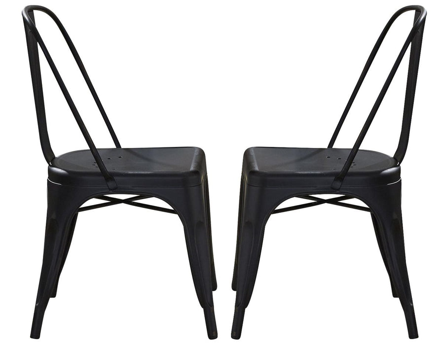 Liberty Furniture Vintage Dining Series Bow Back Dining Side Chair in Black (Set of 2) image