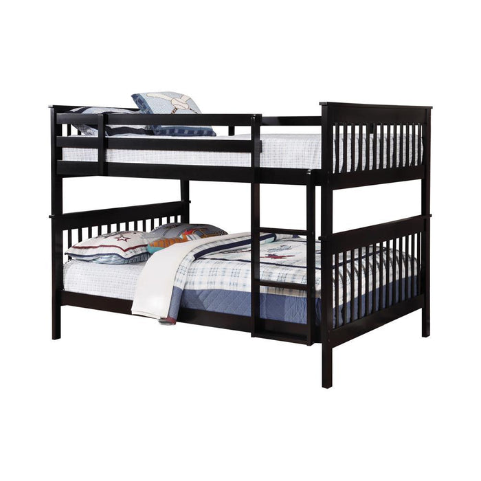 Chapman Full Over Full & Twin Over Full Bunk Bed Black & White image