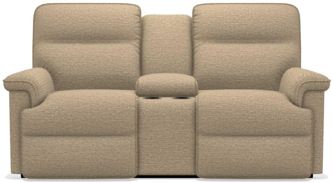 La-Z-Boy Jay PowerRecline La-Z-Time Barley Reclining Loveseat and Console image