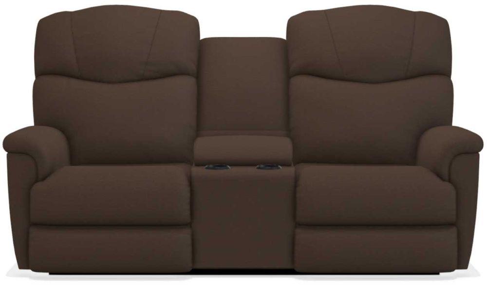 La-Z-Boy Lancer Power La-Z Time Espresso Full Reclining Loveseat with Console image