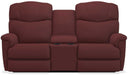 La-Z-Boy Lancer Merlot Power Reclining Loveseat with Headrest and Console image