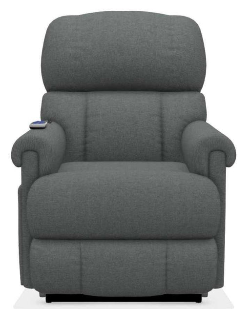 La-Z-Boy Pinnacle Platinum Grey Power Lift Recliner with Massage and Heat image